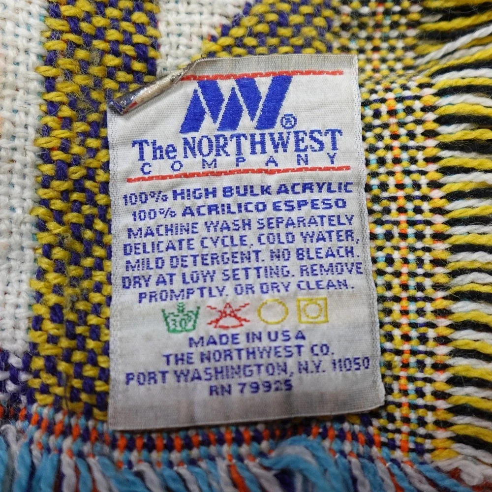 Vintage Super Bowl XXXIII Throw Blanket NFL Football Miami Florida 90s Y2K